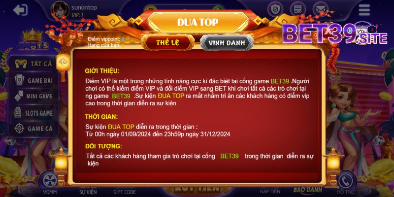 Một vài điểm nổi bật của cổng game BET39